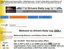 Tablet Screenshot of driversdailylog.com